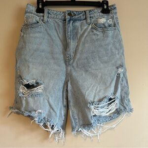 Show Me Your Mumu Brentwood Light Vintage Blue Denim Shorts Women's 27
